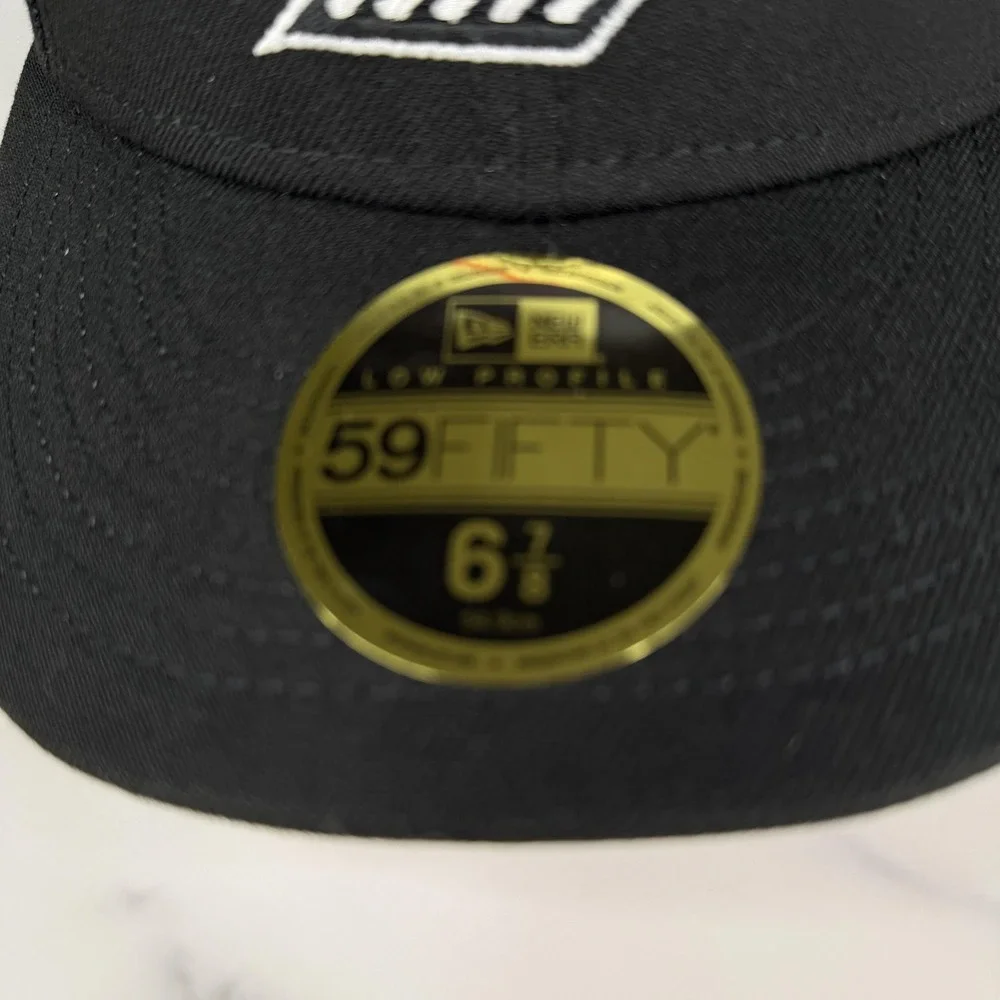 Portland Trail Blazers Hat Cap Fitted Mens 6 7/8 Black New Era 59Fifty
